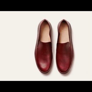 Brand new burgundy Feit woman moccasin shoes-hand sewn slipper vegetable leather